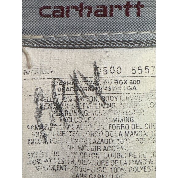 Vintage 90s Carhartt Mens 2XL Regular Distressed Gray Jacket Made in USA - Picture 5 of 8